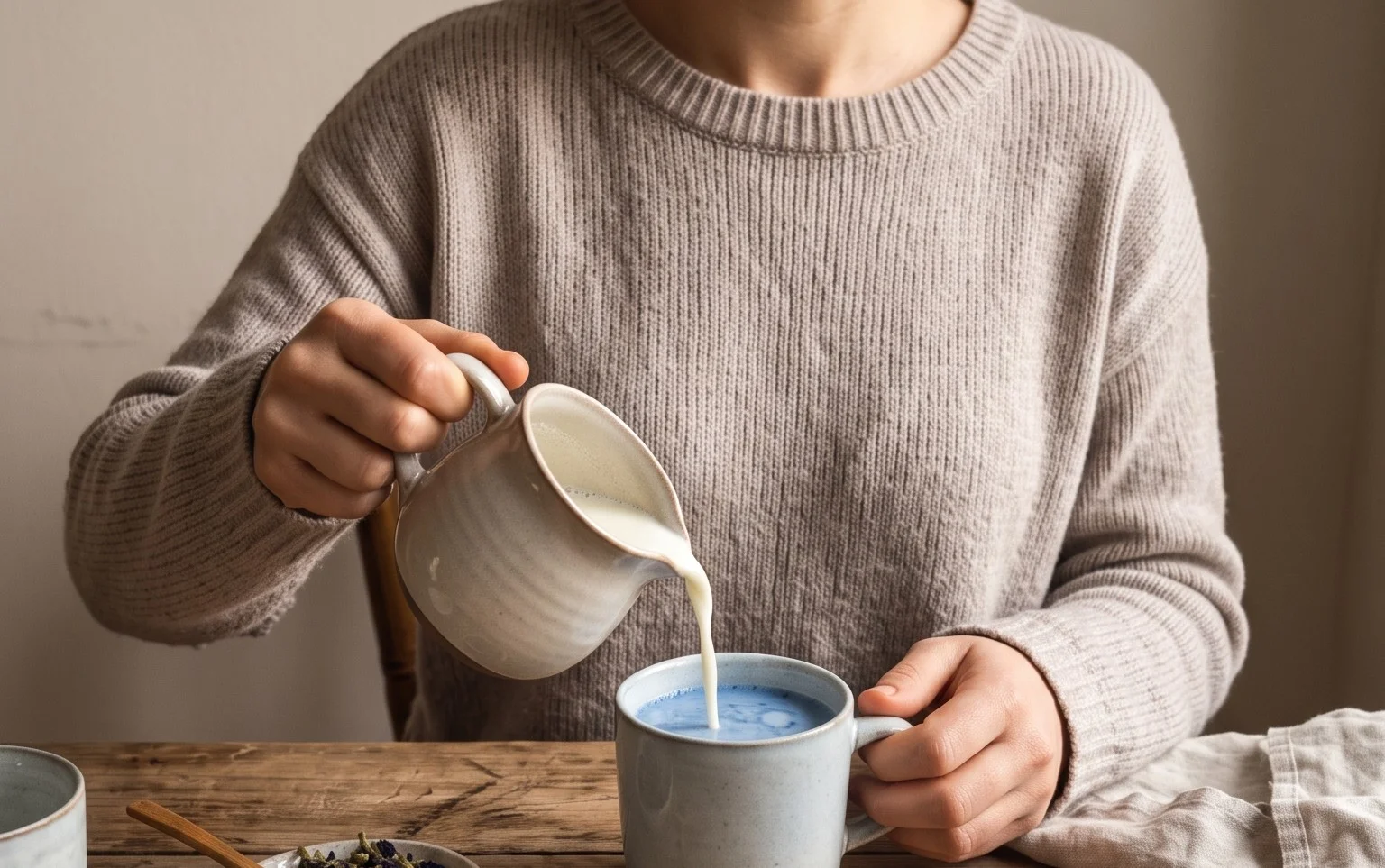 Moon Milk Tea - A Magical Blue Bedtime Drink